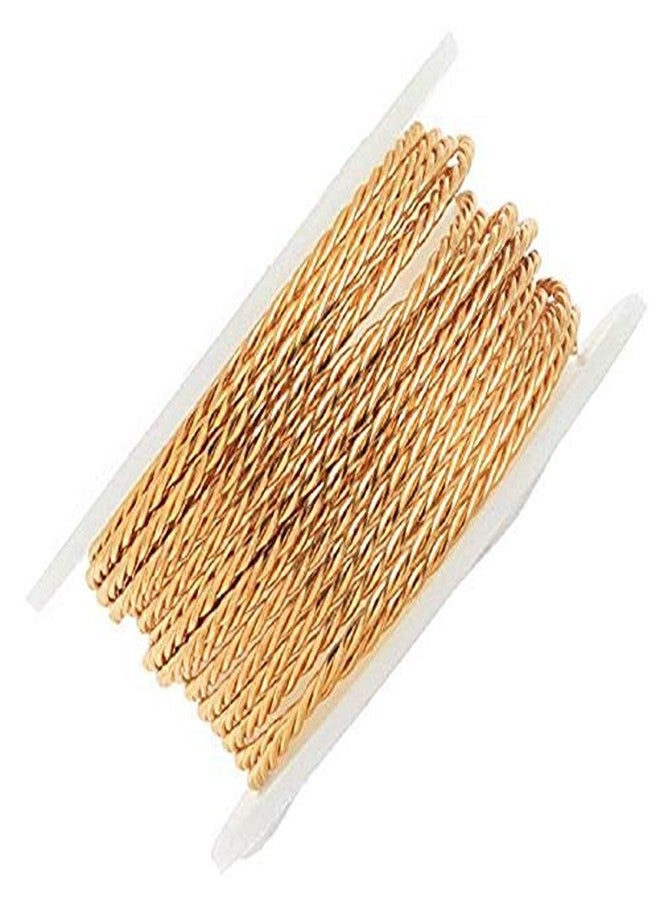 ART IFACT 9 Meters Brass Wire Twisted Wire - Golden Wire for Jewellery, Art, DIY Projects, Artistics Skill (24 Gauge) - Image 1